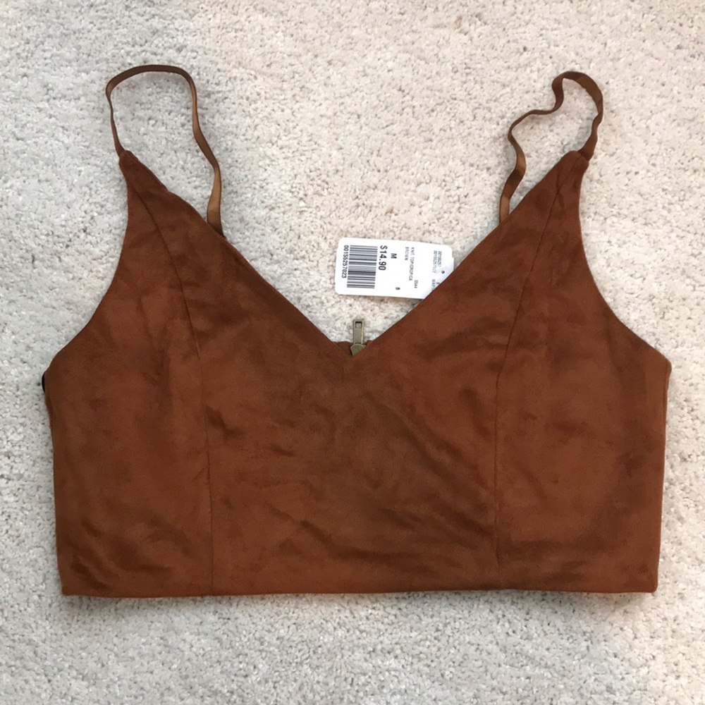 Brown crop top